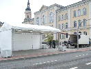 Traversenüberdachung 6x9m mit Wassertanks